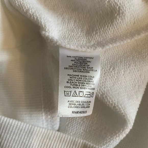 NWT Loft Lou Grey White With Rainbow Cotton Terry Stripe Sweatshirt Top Sz Small - Picture 5 of 6